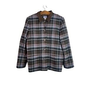 Vintage Pendleton Jacket Plaid Wool USA Women’s Size 18 Tall